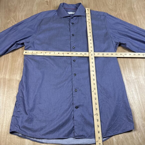 Eton Mens Size 43/17 Purple Long Sleeve Button Up Dress Shirt - Picture 3 of 4